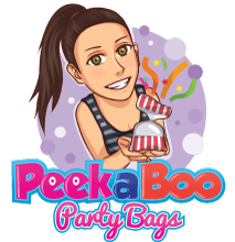 peekaboo party bags logo